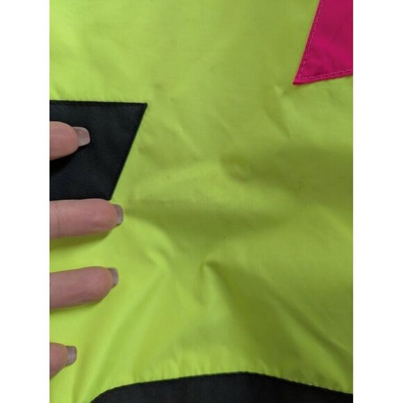Be in the Current Seen Men's Medium vintage ski jacket, black and neon, zip up - Picture 9 of 15